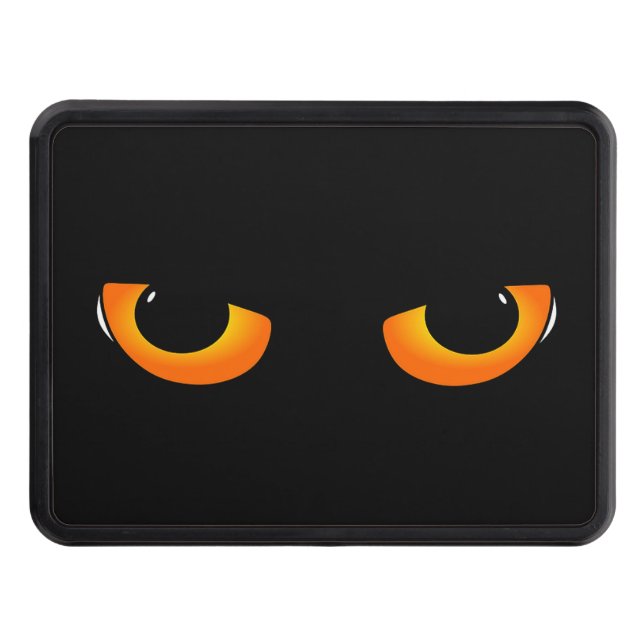 Spooky Cat Eyes Trailer Hitch Cover (Front)