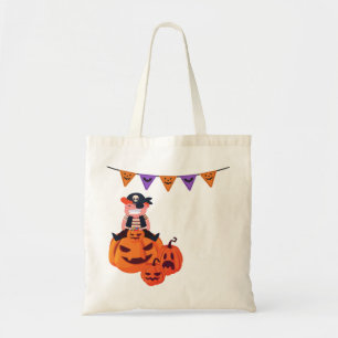 Spooky Cat Halloween Tote Bag