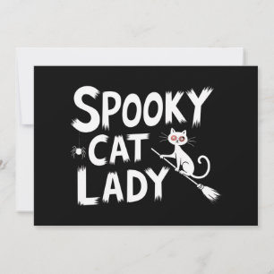 Spooky Cat Mom Spooky Cat Lady Halloween Cat Mom Invitation