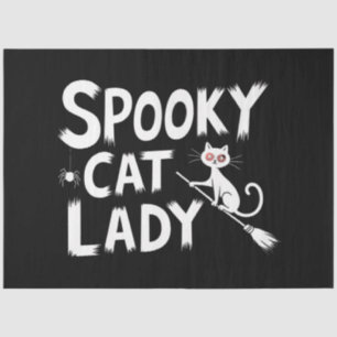 Spooky Cat Mom Spooky Cat Lady Halloween Cat Mom Tissue Paper
