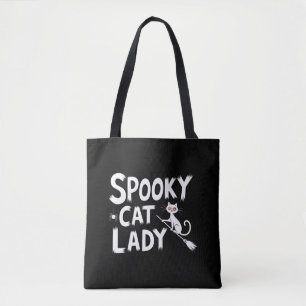 Spooky Cat Mom Spooky Cat Lady Halloween Cat Mom  Tote Bag