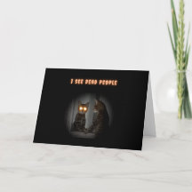 Spooky Cat Sees Dead People Funny Halloween