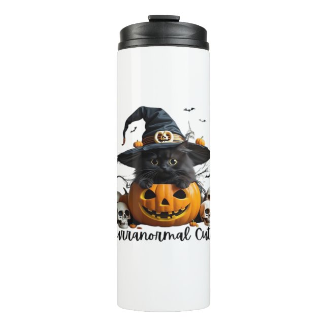 Spooky Cat Social Club PNG - Cute Kitten Classic T Thermal Tumbler (Front)