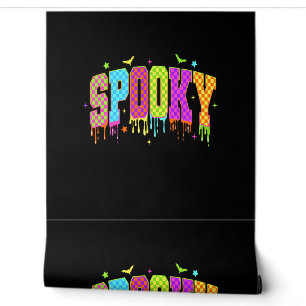 Spooky Checkered Halloween Wallpaper