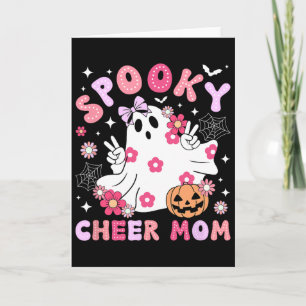 Spooky Cheer Mom Halloween Cheerleader Mama Cheerl Card