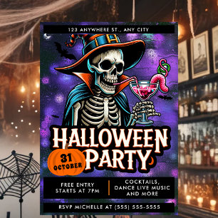 Spooky & Chic Halloween Party Invitation