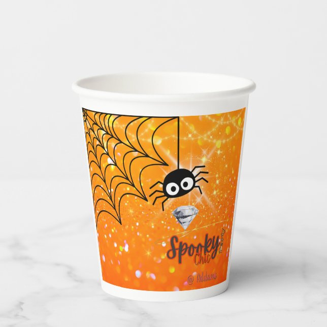 Spooky Chic Halloween Party Paper Cup (Back)