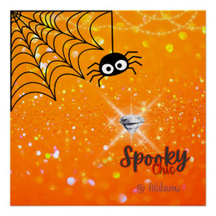 Spooky Chic Halloween Party Poster