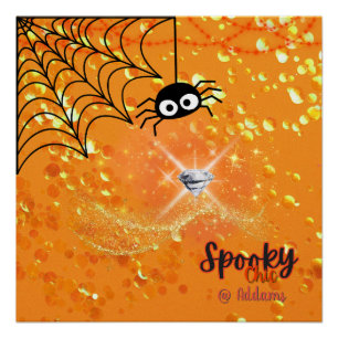 Spooky Chic Halloween Party Poster
