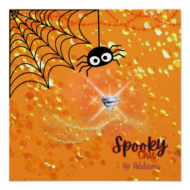 Spooky Chic Halloween Party Poster (Front)