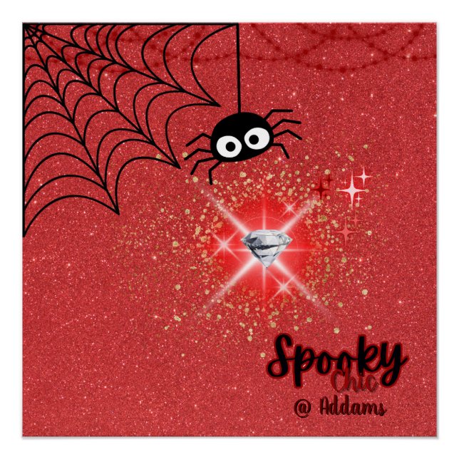 Spooky Chic Halloween Party Poster (Front)