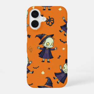 Spooky Chic Halloween Pillow - Frightfully Festive iPhone 16 Case