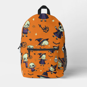 Spooky Chic Halloween Pillow - Frightfully Festive Printed Backpack