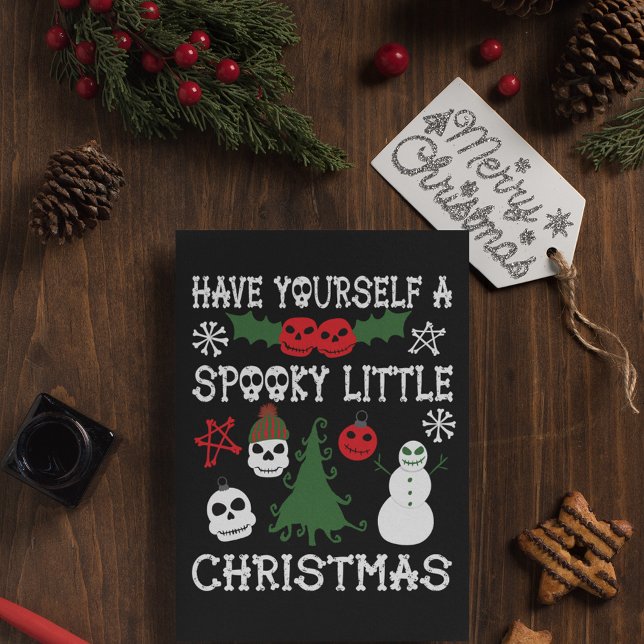 Spooky Christmas Creepy Goth Themed Holiday Card (Creator Uploaded)