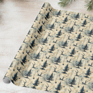 Spooky Christmas Tree Wrapping Paper