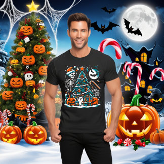 Spooky Christmas Where Haunts Meet Holiday Cheer T-Shirt