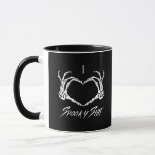 Spooky Classic - Skeleton Hands Heart Mug