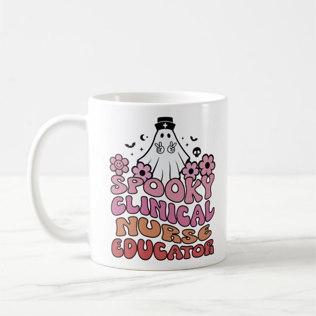 Spooky Clinical Nurse Educator Women Nurses Coffee Mug (Left)