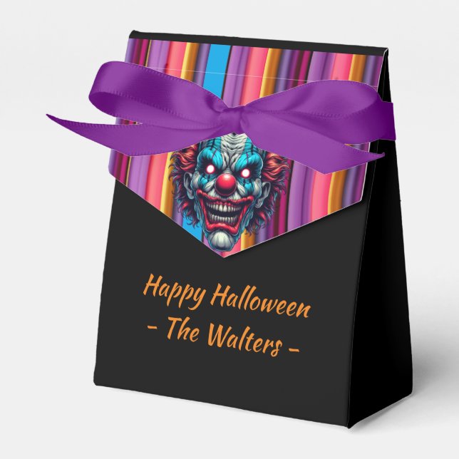 Spooky Clown Halloween Party Favor Box (Front Side)