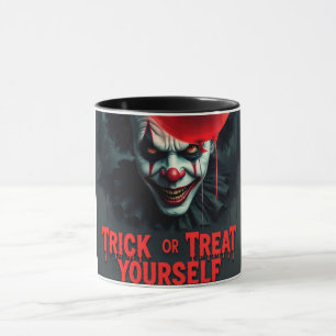 Spooky Clown Trick-or-Treat Halloween Mug