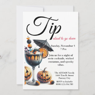 Spooky Cocktails & Costumes Bash Invitation, Invitation