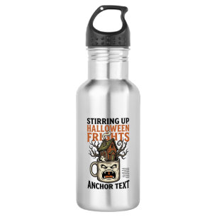 Spooky Coffee Halloween Haunted Mug Graphic Shirt_ 532 Ml Water Bottle