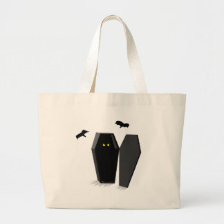 Spooky Coffin Large Tote Bag
