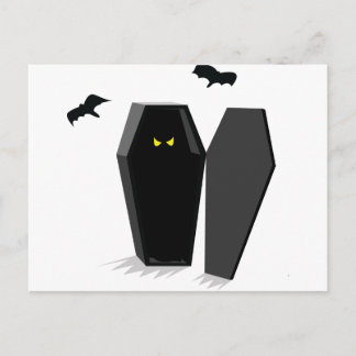 Spooky Coffin Postcard
