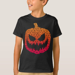 Spooky Colourful Pumpkins - Halloween Pattern T-Shirt
