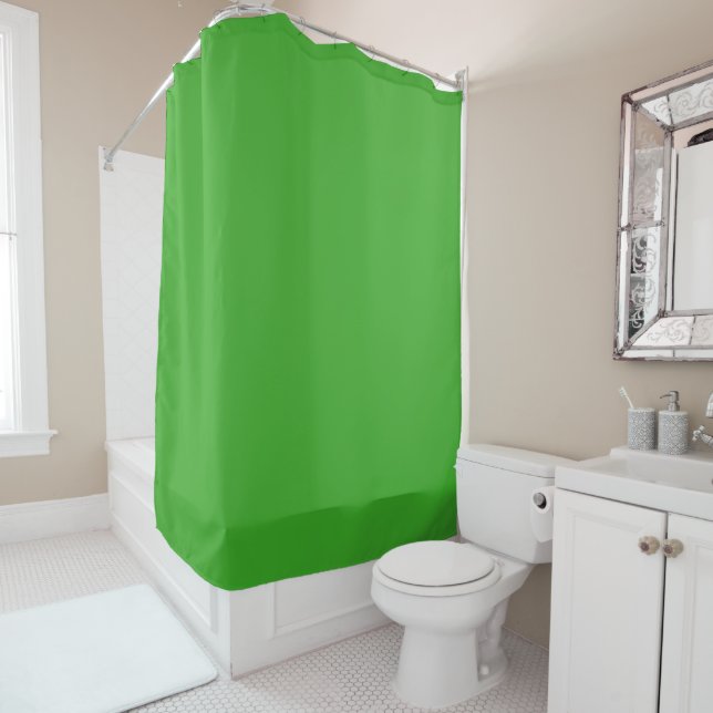 Spooky Colours - Bright Green Shower Curtain (In Situ)
