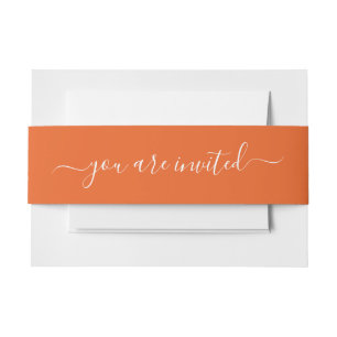 Spooky Colours - Deep Orange Belly Band Invitation Belly Band