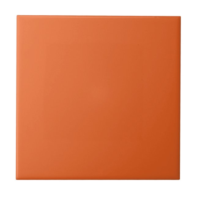 Spooky Colours - Deep Orange Ceramic Tile (Front)