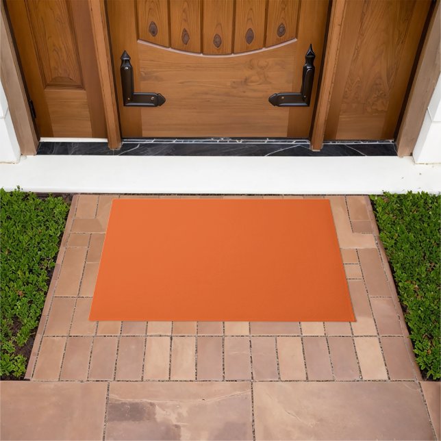 Spooky Colours - Deep Orange Door Mat (Outdoor)