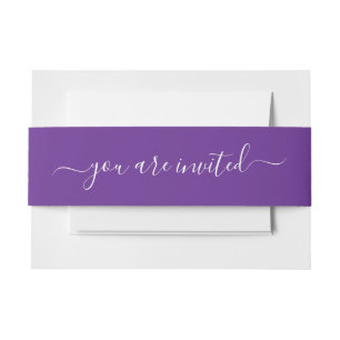 Spooky Colours - Purple Invitation Belly Band