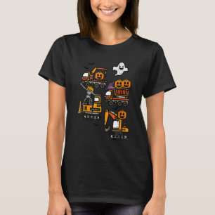 Spooky Construction Trucks Halloween Costume Toddl T-Shirt
