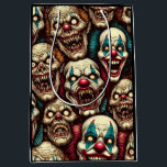 Spooky Creepy Clown Zombie Abandoned Carnival Medium Gift Bag<br><div class="desc">Here is some ai art depicting some creepy scary clowns with sharp teeth at abandoned carnivals birthday or Halloween party gift bag.</div>