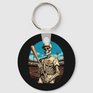 Spooky Creepy Sell Skeleton Halloween Men Boys Keychain