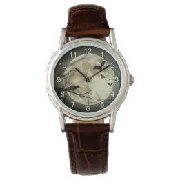 Spooky Crow & Bats Over Moon Watch