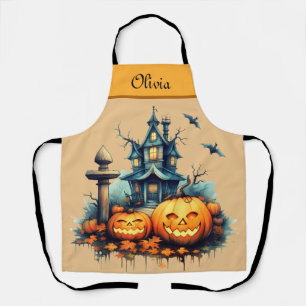 Spooky Custom All-Over Print Halloween Apron 