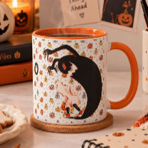 Spooky Cute Black Shadow Ghost Mug | Halloween MUG