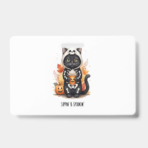 Spooky Cute Cat Halloween Badge