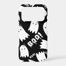 Spooky Cute Ghost Bows Pattern iPhone 17 Pro Case