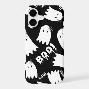Spooky Cute Ghost Bows Pattern iPhone Case