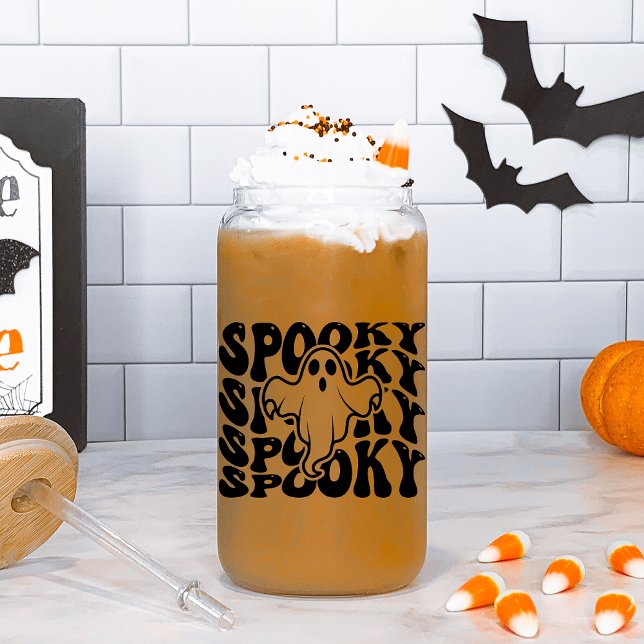 Spooky Cute Ghost Halloween Can Glass (Creator Uploaded)