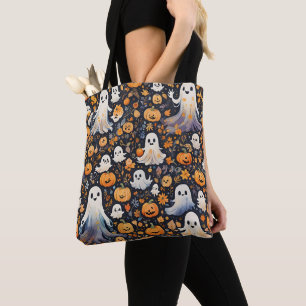 Spooky Cute Ghost Halloween  Tote Bag