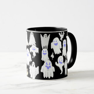 Spooky Cute Ghost Illustration Pattern – Halloween Mug