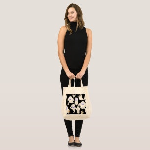 Spooky Cute Ghost Illustration Pattern – Halloween Tote Bag