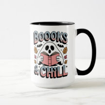 Spooky Cute Ghost Reading Book