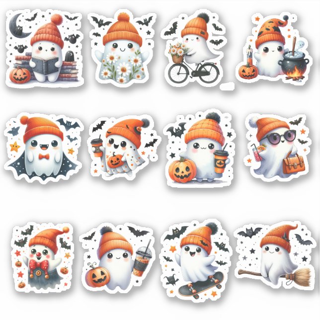 Spooky Cute Ghost Sticker Collection (Front)