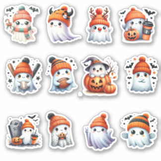 Spooky Cute Ghost Sticker Collection